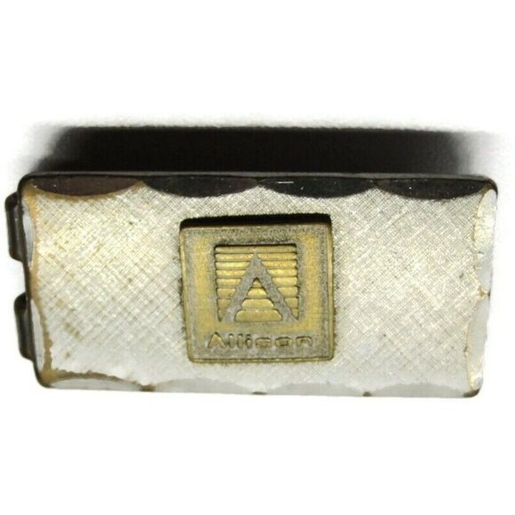 Allison Vintage Money Clip Stainless Steel Logo Silver Tone Worn - Picture 3 of 6